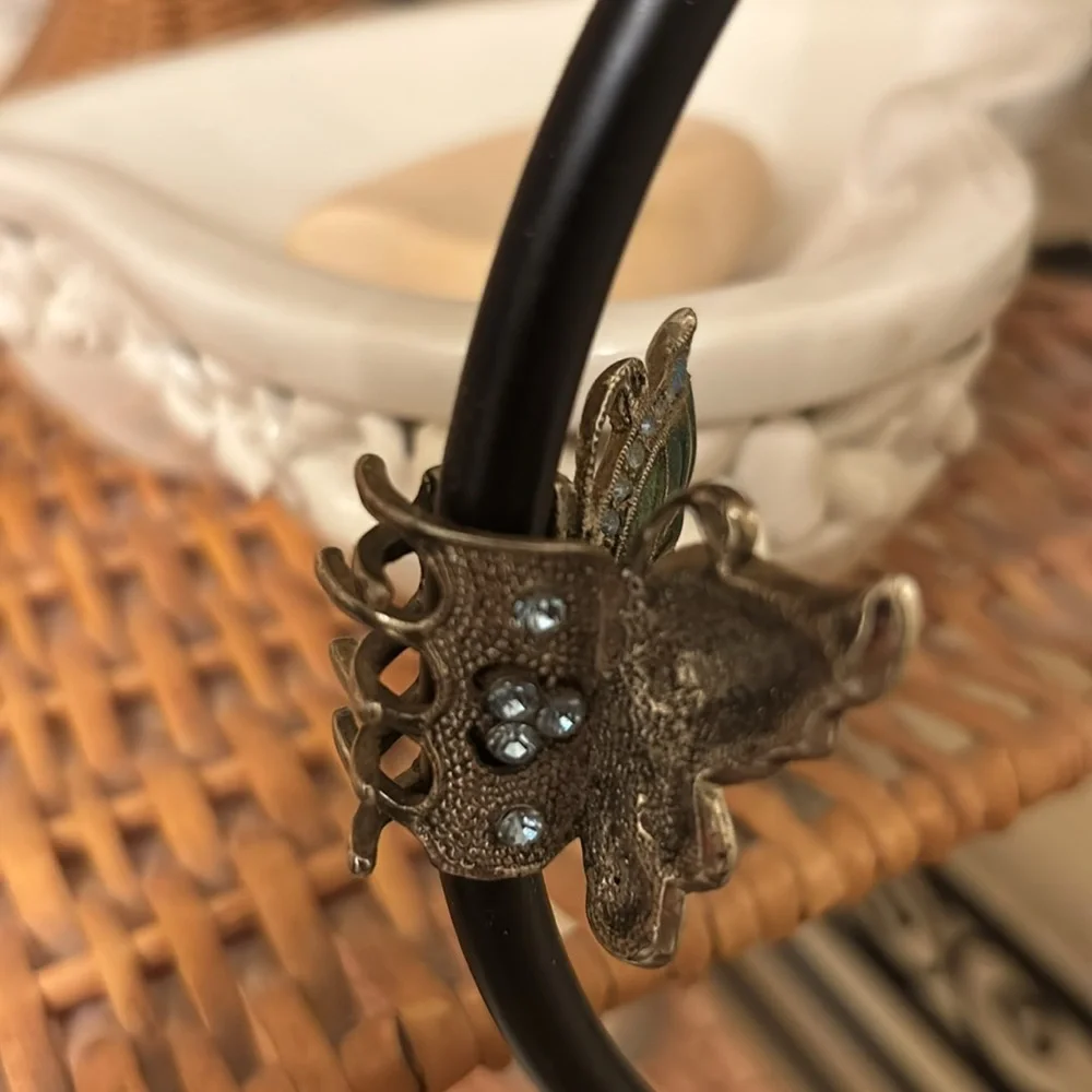 Vintage Elegant Green Butterfly Hair Clip